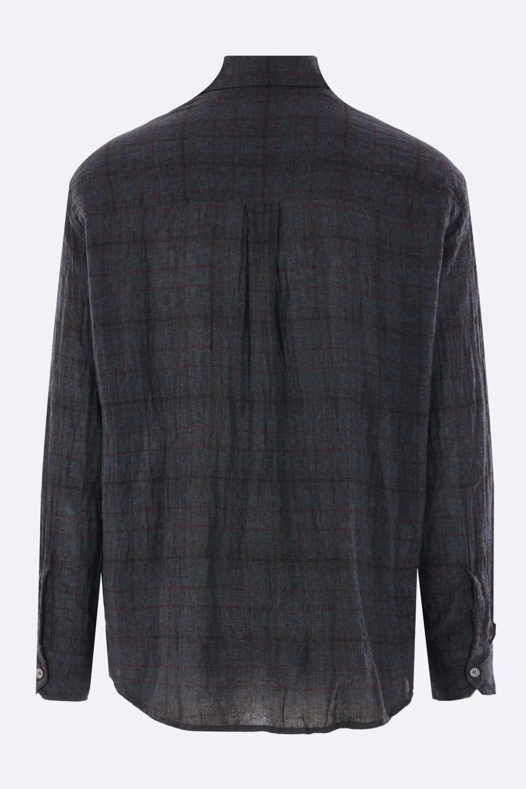 OUR LEGACY Above shirt in cotton and linen with a checkered pattern