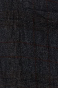 OUR LEGACY Above shirt in cotton and linen with a checkered pattern