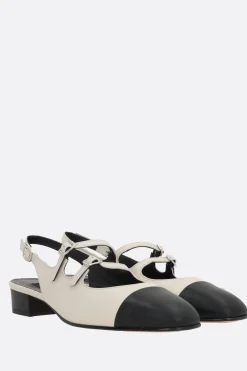 Women CAREL PARIS Abricot slingback in bicolor nappa