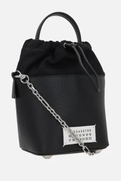 Women MAISON MARGIELA 5AC small grainy leather bucket bag