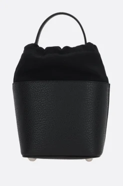 Women MAISON MARGIELA 5AC small grainy leather bucket bag
