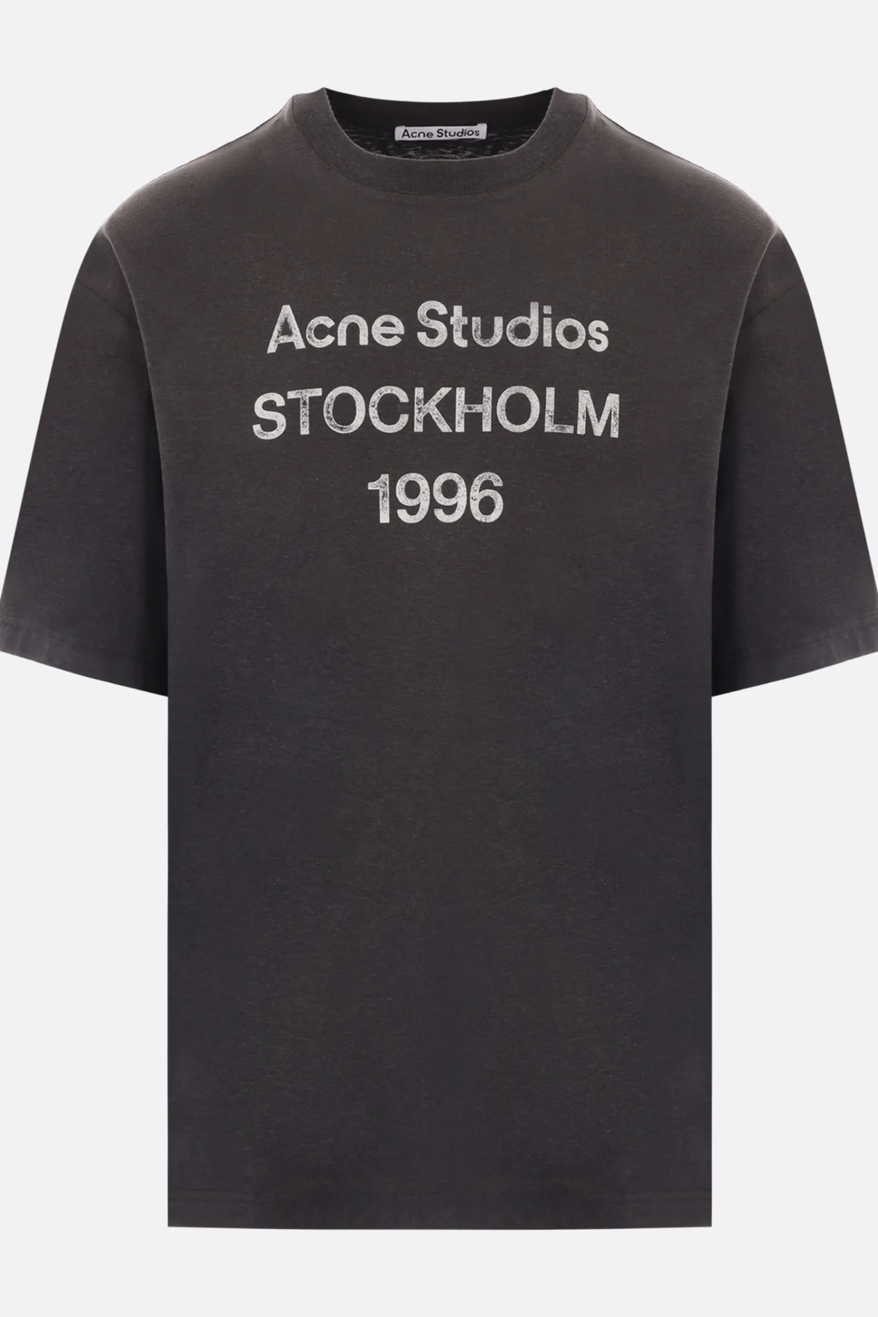 Women ACNE STUDIOS 1996 print cotton and hemp t-shirt