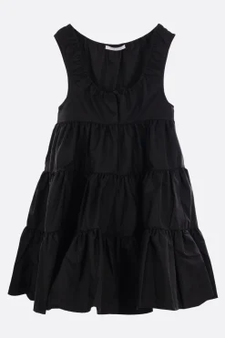 Women CECILIE BAHNSEN Aino sleeveless dress in crinkled taffetà