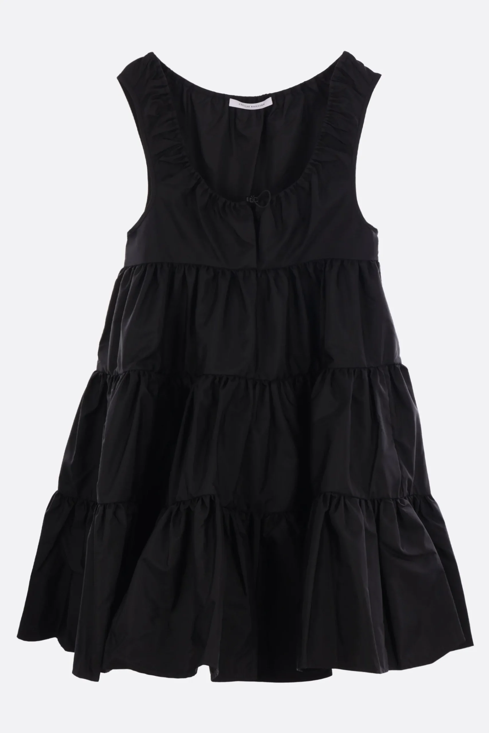 Women CECILIE BAHNSEN Aino sleeveless dress in crinkled taffetà