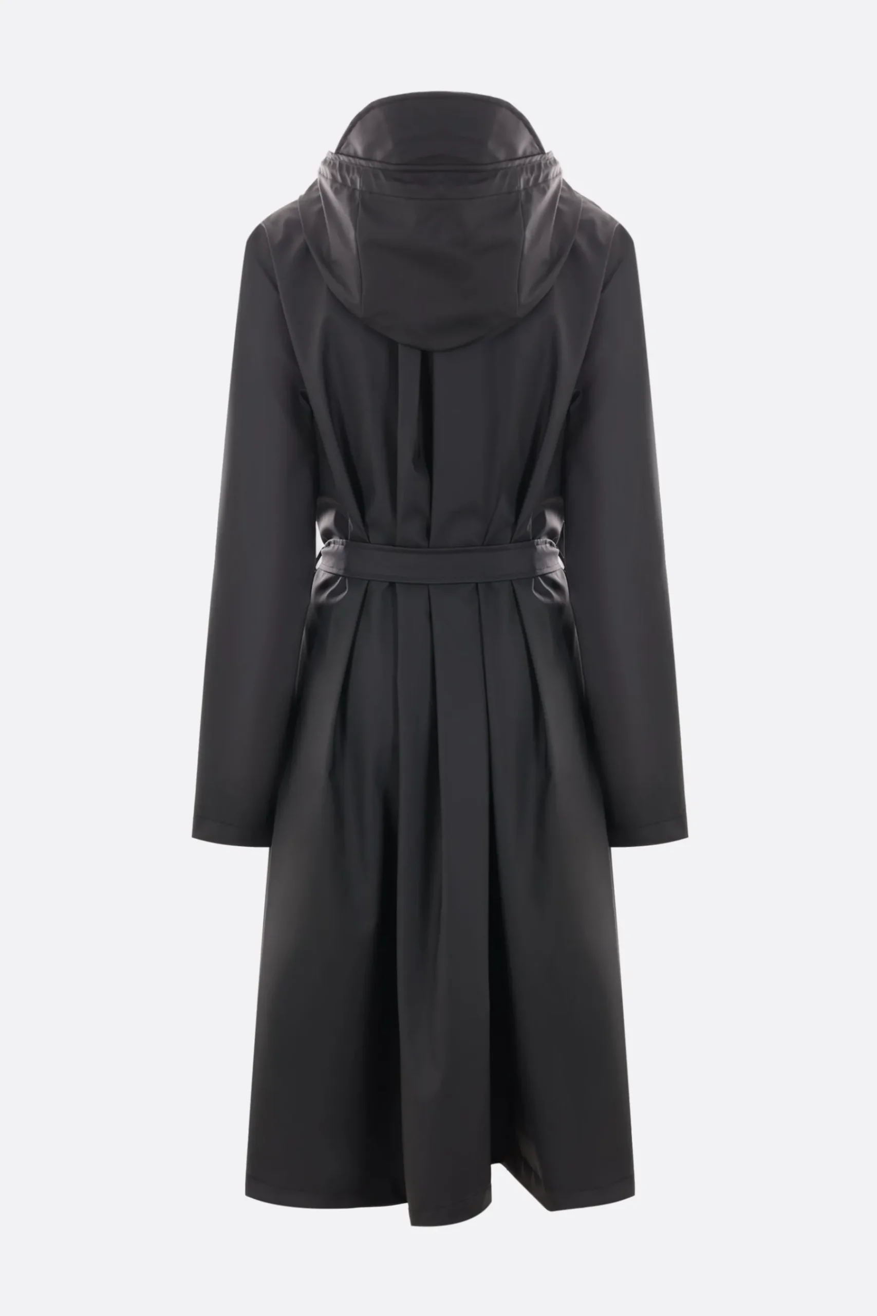 Women RAINS X 10 CORSO COMO A-line coated nylon parka jacket with belt