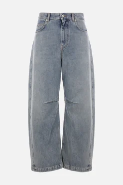 Women LOEWE Anagram barrel jeans in denim