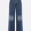 Women LOEWE Anagram denim baggy jeans