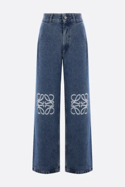 Women LOEWE Anagram denim baggy jeans