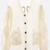Women LOEWE Anagram mohair blend cardigan