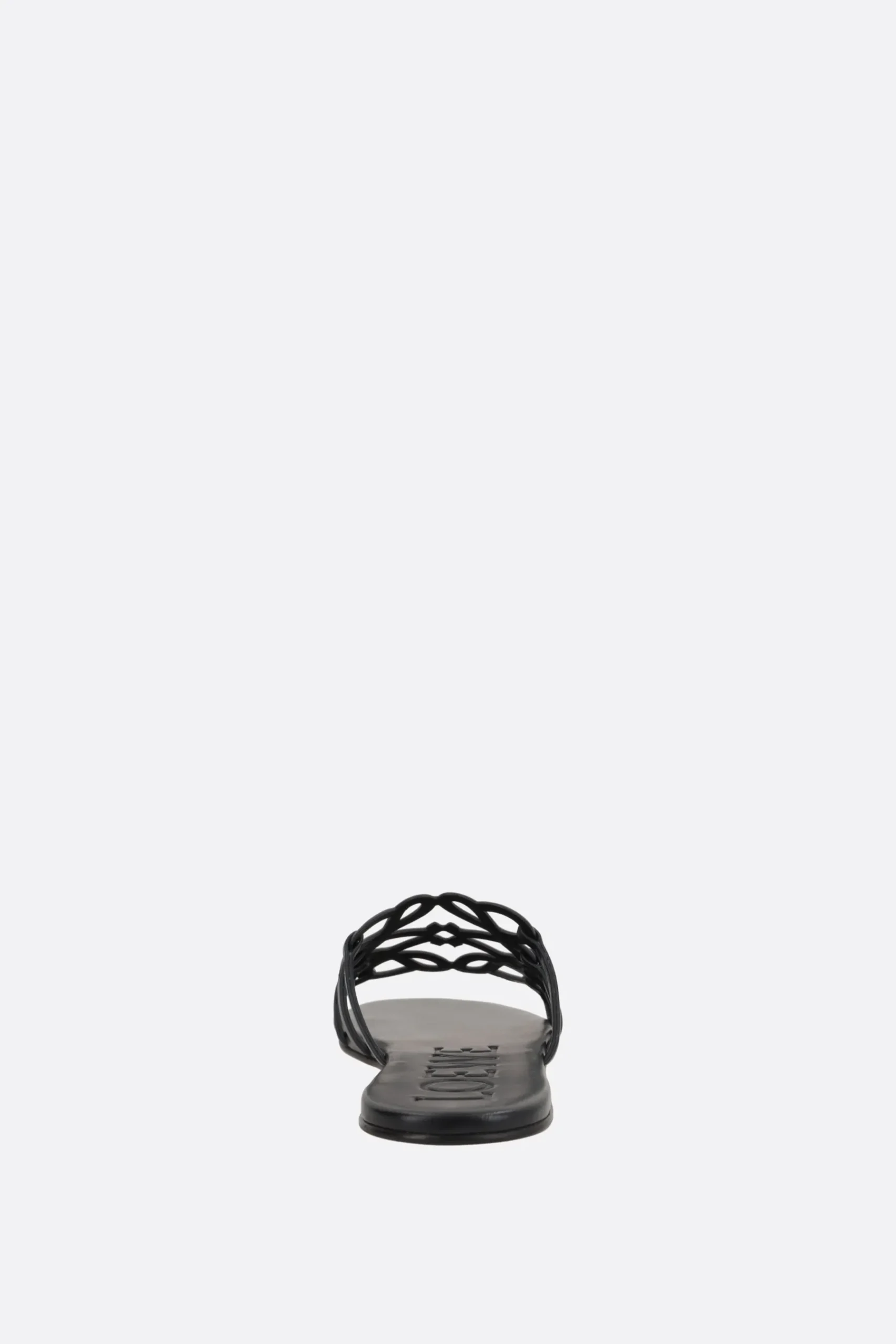 Women LOEWE Anagram Petal slide sandals in smooth leather