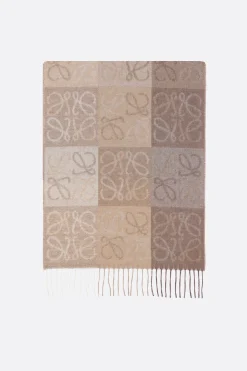 Women LOEWE Anagram scarf in wool and cashmere