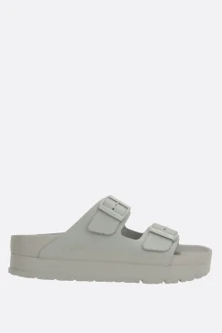 Women BIRKENSTOCK Arizona PAP Flex platform sandals in smooth leather (Narrow Fit)