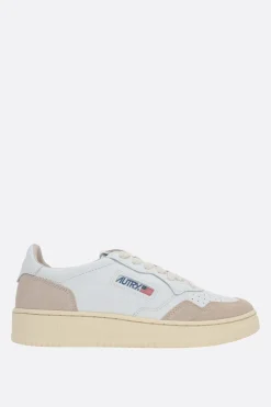 Women AUTRY Medalist smooth leather and suede sneakers