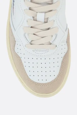 Women AUTRY Medalist smooth leather and suede sneakers