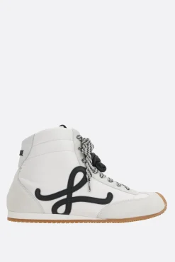 Women LOEWE Ballet Runner 2.0 high-top sneakers in nylon and suede