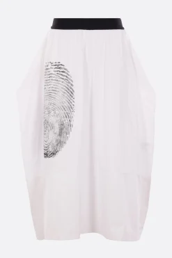 Women MARIA CALDERARA Bell long skirt in printed poplin