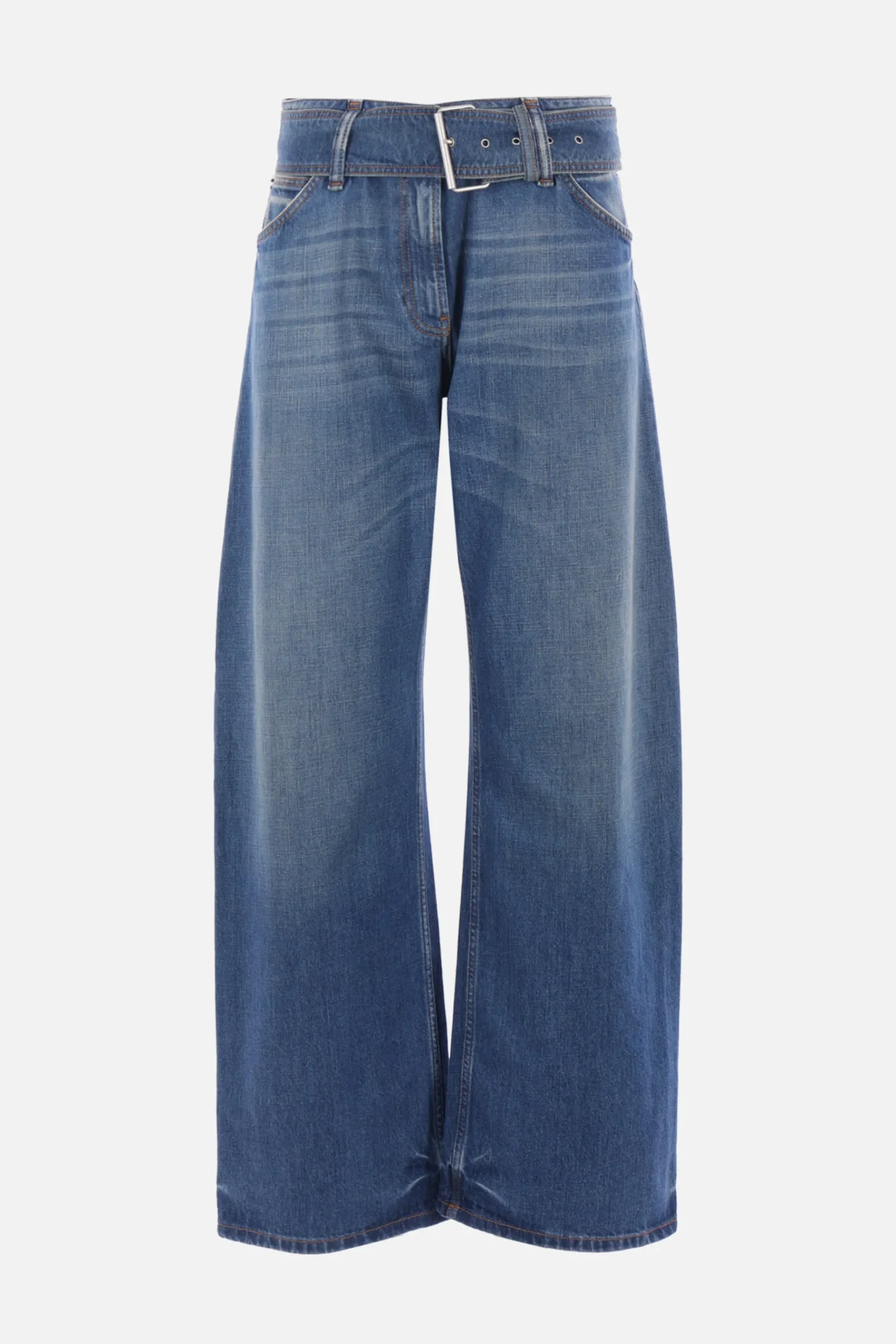 Women ACNE STUDIOS belted denim jeans