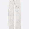 Women MM6 Bianchetto-treated denim jeans