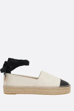 Women TORY BURCH bicolor nappa espadrilles