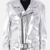 Women JUNYA WATANABE biker jacket in metallized faux leather