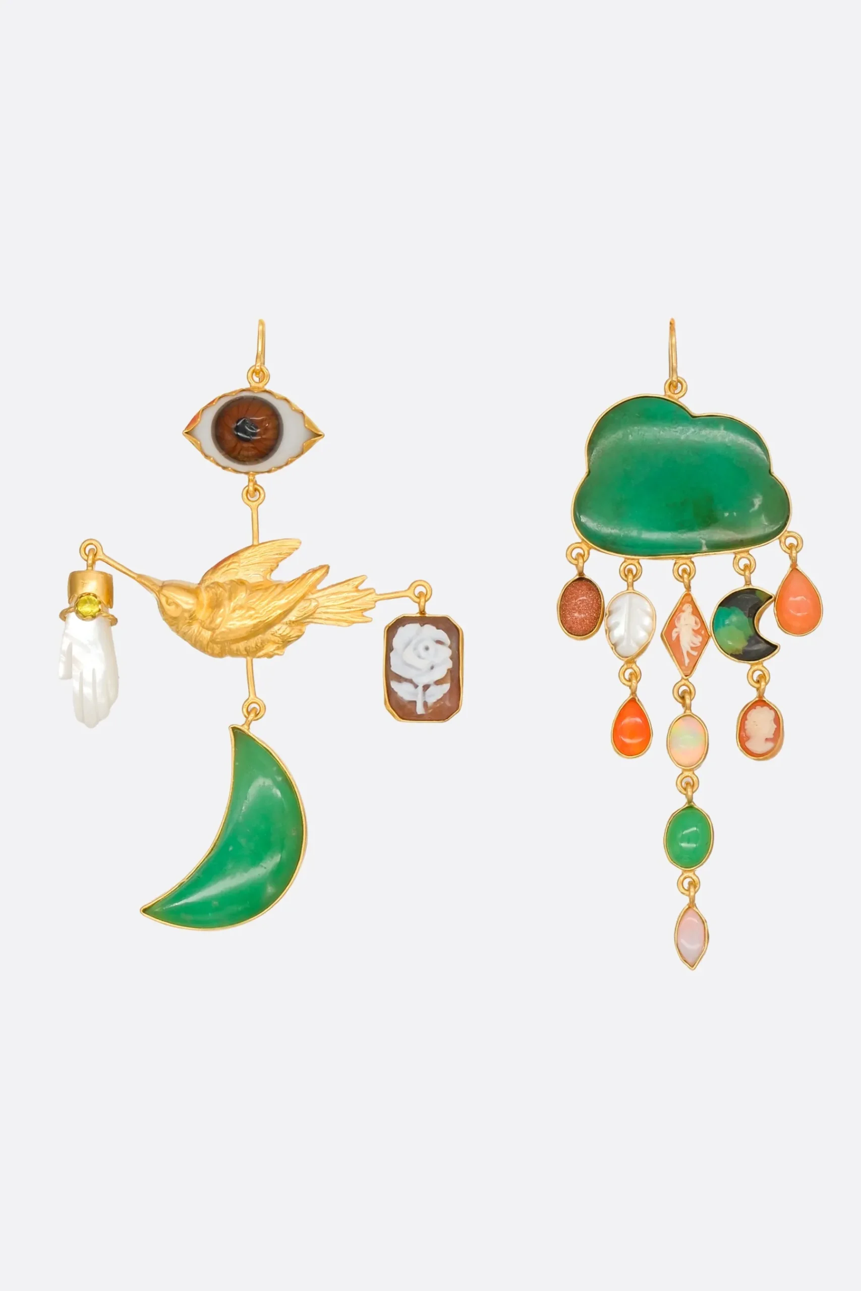 Women GRAINNE MORTON Bird and Cloud drop earrings