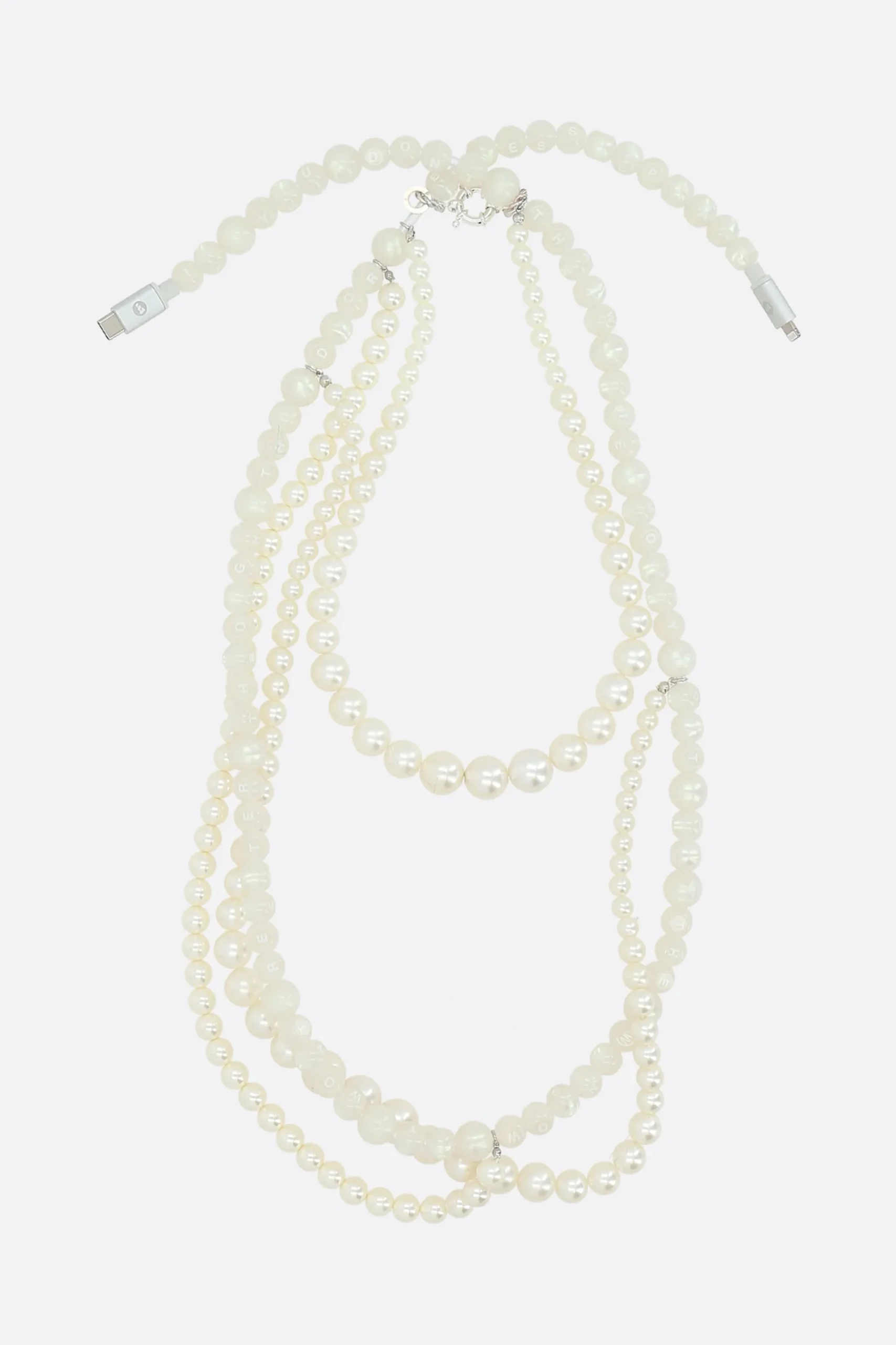 BLESS x Supreme necklace with synthetic pearls