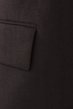 DRIES VAN NOTEN Blunt single-breasted jacket in linen and wool