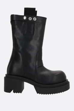 Women RICK OWENS Bogun smooth leather platform boots