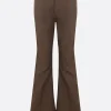 Women RICK OWENS Bolan coated denim flare jeans
