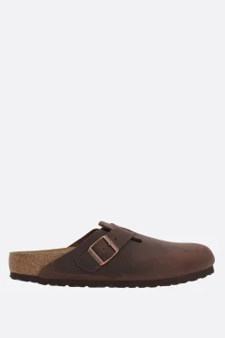 BIRKENSTOCK Boston BS flat mules in nubuck (Narrow Fit)