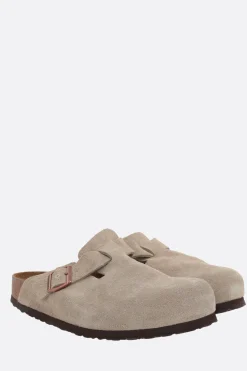BIRKENSTOCK Boston BS suede flat mules (Narrow Fit)