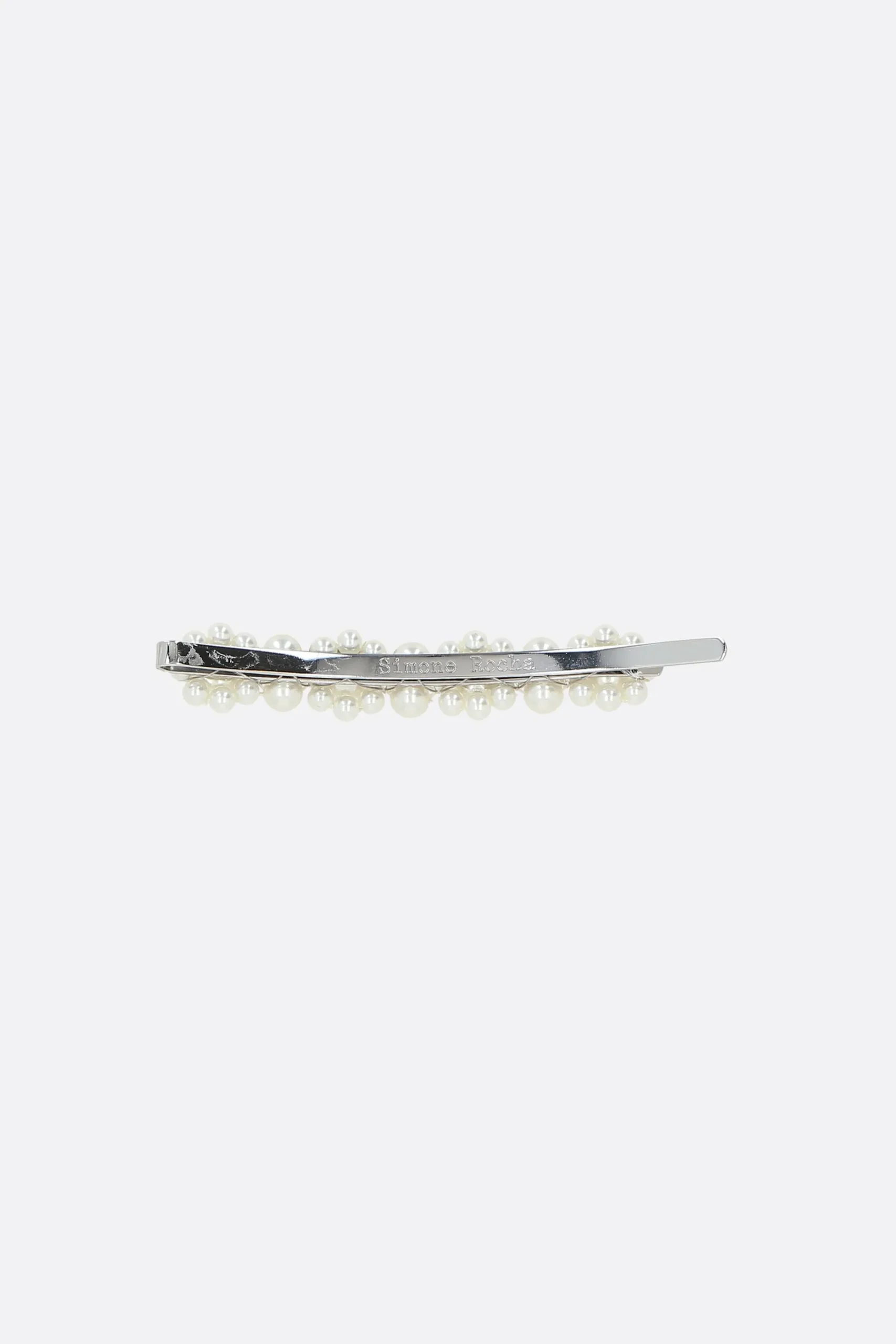 Women SIMONE ROCHA brass hair clip with pearls
