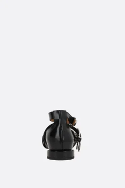 Women TOGA PULLA brushed leather ballerinas with buckles