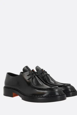 Women SANTONI X 10 CORSO COMO brushed leather lace-up shoes