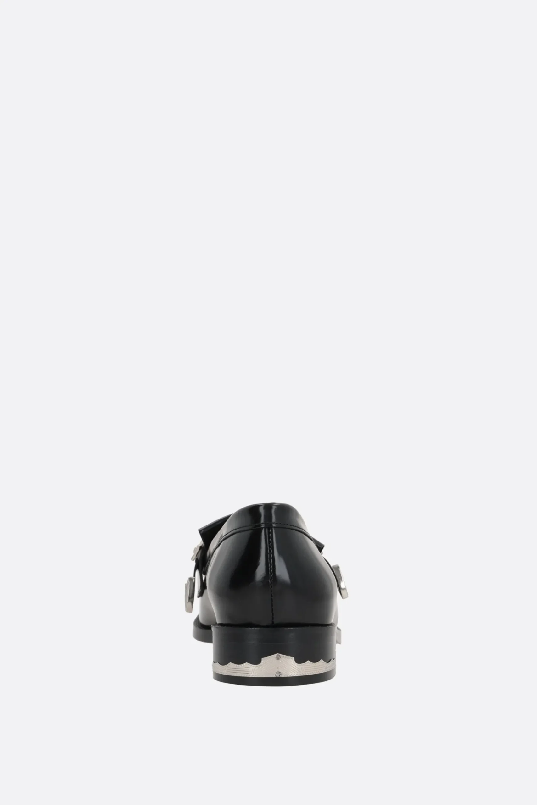 TOGA VIRILIS buckle-detailed brushed leather loafers