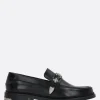 TOGA VIRILIS buckle-detailed smooth leather loafers