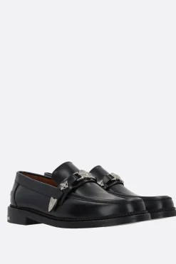 TOGA VIRILIS buckle-detailed smooth leather loafers