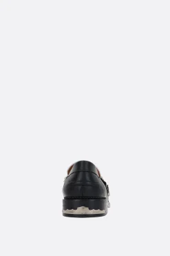 TOGA VIRILIS buckle-detailed smooth leather loafers