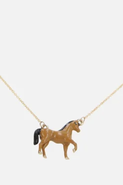 Women ALIITA Caballo necklace in enameled yellow gold