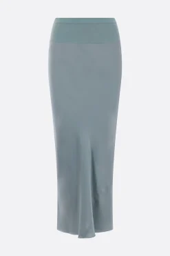 Women RICK OWENS Calf Bias midi skirt in satin