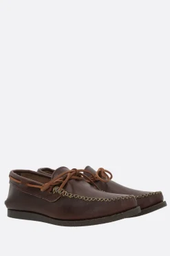 YUKETEN Canoe Moc boat shoes in smooth leather
