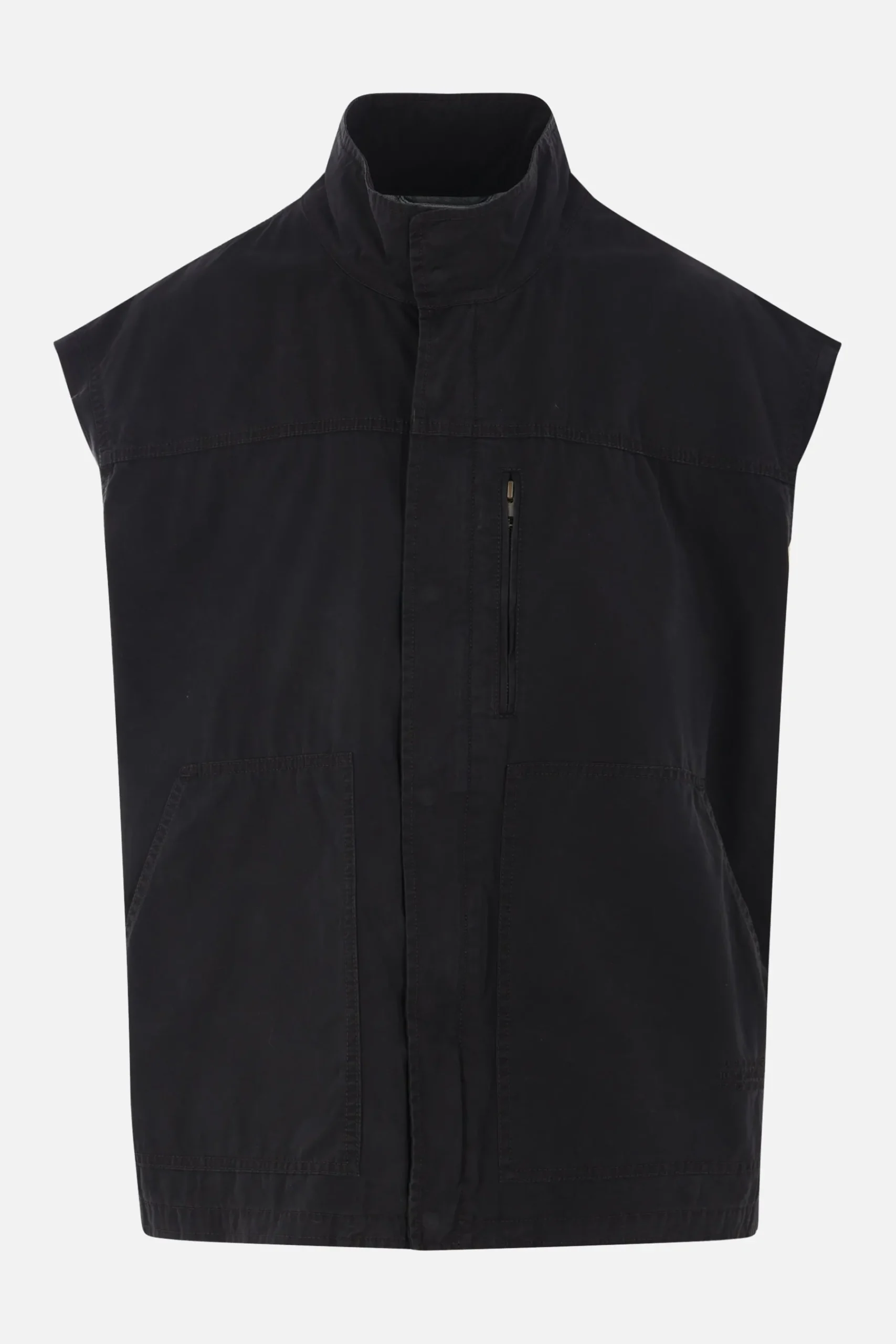 MM6 canvas and denim vest