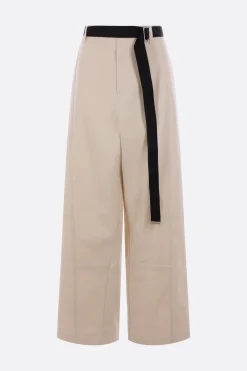 Women PLAN C canvas oversized trousers with belt