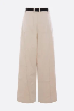 Women PLAN C canvas oversized trousers with belt