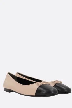 Women TORY BURCH cap-toe nappa ballerinas
