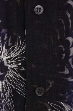 DRIES VAN NOTEN Carltone bowling shirt in embroidered cotton