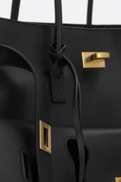 Women BALENCIAGA Carry All Bel Air medium smooth leather handbag