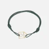Women ALIITA Casita Pura cord bracelet with gold pendant