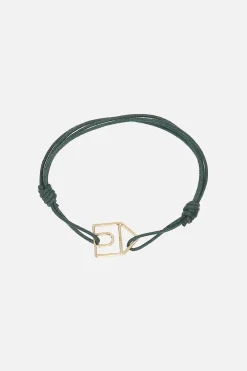 Women ALIITA Casita Pura cord bracelet with gold pendant
