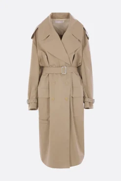 Women NICCOLÒ PASQUALETTI Cavo oversize trench coat in twill